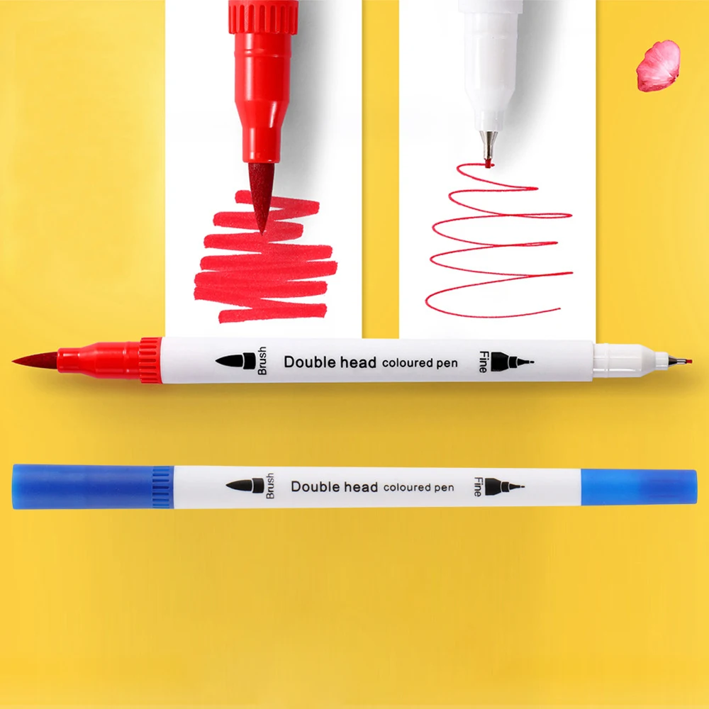 YOO 12 /24/36/48/60/100 colors Double-headed Watercolor Pen Cross-bor –  AOOKMIYA
