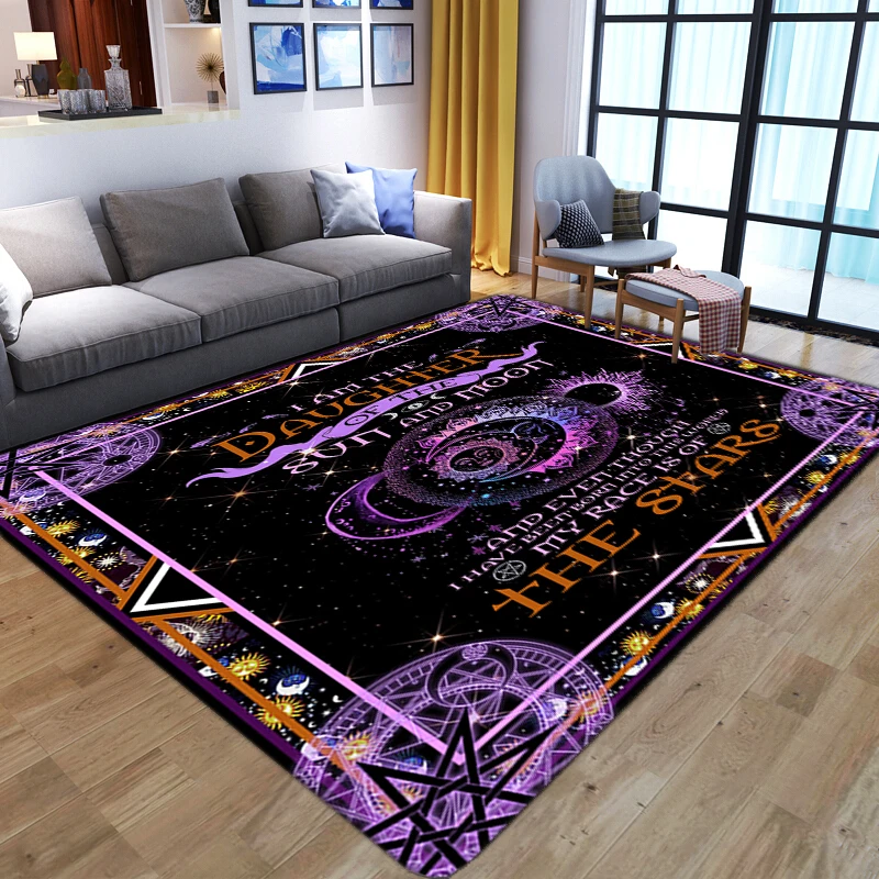 

Purple Magical star Dream Carpets for home Living Room Bedroom bedside Decor Large play Area Rugs Non-Slip Sofa Table Floor Mats