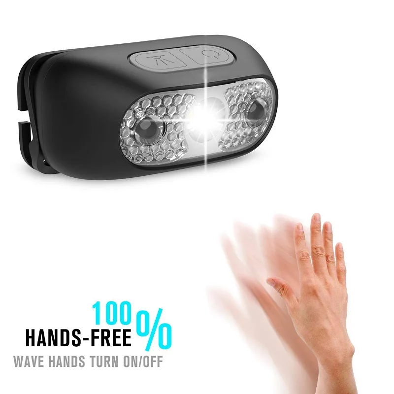 3000 люменов светодиодный налобный светильник перезаряжаемый датчик движения тела головной светильник ультра яркий лучший с USB для кемпинга, рыбалки
