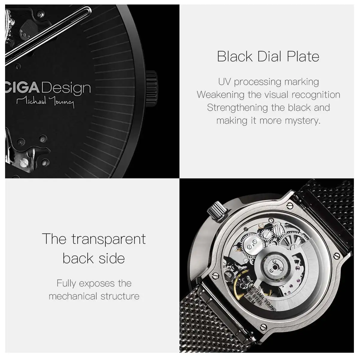 CIGA дизайн Топ Дизайн бренд CIGA механические часы МОЯ серия автоматические полые механические часы мужские модные наручные часы