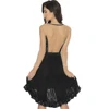 Sexy WOmen Black Cocktail Short Dress Summer Auumn Gothic See Through Mesh Patchwork Sleeve Dress Woman Party Evening Sundress ► Photo 3/6