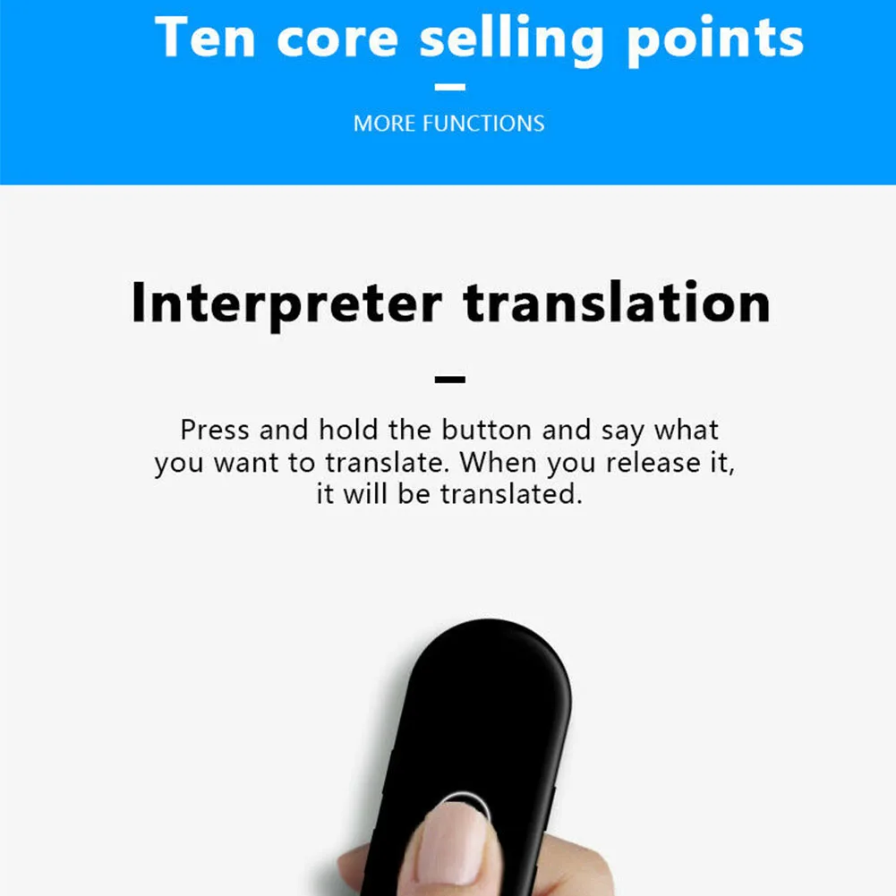 Обучение сфотографировать двухсторонний в реальном времени беспроводной смарт Быстрый многоязычный ручной бизнес голосовой переводчик портативный путешествия