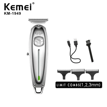 

Kemei Barber Hair Clipper LCD Display 0mm Baldheaded Beard Hair Trimmer men's electric hair trimmer Professional hair clippers