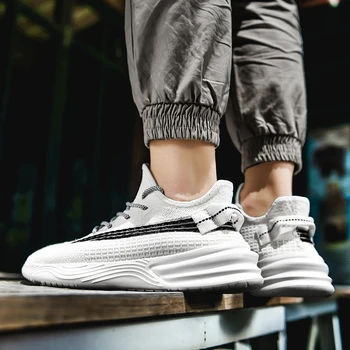 

Men Shoes Soft Knit Casual Sneakers Male Luxury Brand Breathable Light Spring Mesh Men Trainers Mocassin Homme Chunky Dad Shoes