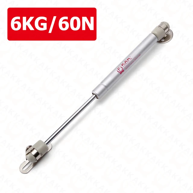 KAK 4 Pieces Soft Closing Cabinet Hinges 6kg to 10kg Bench Toy Box Lid Support Gas Strut  Kitchen Cupboard Door Support Hardware Gray 6KG x 1