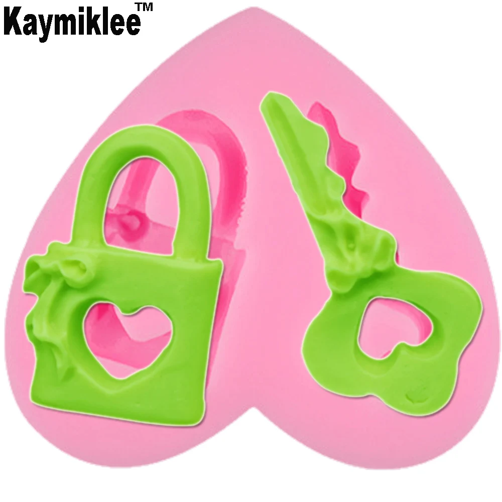 Kaymiklee M593 1 шт. часы форма ключа силиконовая помадка 3D для торта Кекс желе Конфеты