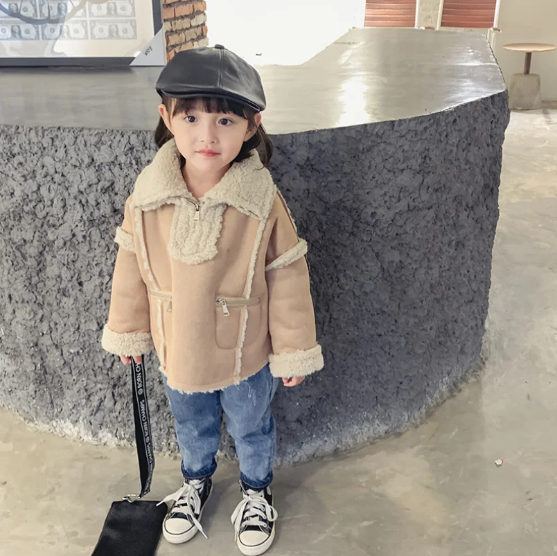 Г., корейский стиль, флисовое пальто в стиле пэчворк для мальчиков и девочек зимняя модная детская куртка детская одежда От 2 до 7 лет