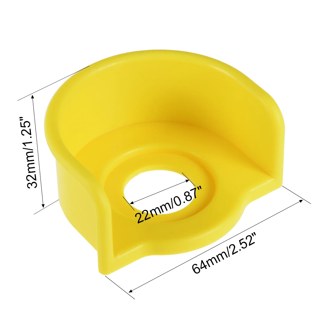 uxcell 1Pcs, 22mm Plastic Half Circle Push Switch Button Protective Cover Yellow