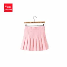 Vana Javeasen плиссированная юбка с высокой талией, женские юбки, облегающие мини-кюлоты, Женская Повседневная трапециевидная теннисная Офисная Женская юбка harajuku