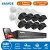 SANNCE Home Security System 8CH 5MP-N DVR 8PCS 5M Night Vision Outdoor Surveillance Waterproof Camera Kits AI Human Detection ► Photo 1/6