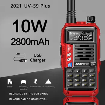 

2021BaoFeng UV-S9 Plus 10W/8W Portable Walkie Talkie 10km Long Range Amateur Radio Transceiver for Hunt Forest City Upgrade 5R