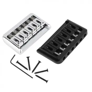 

Guitar Bridge 6 String 75mm Zinc Alloy Edgefold Children Electric Guitar Tailpiece Bridge Saddle
