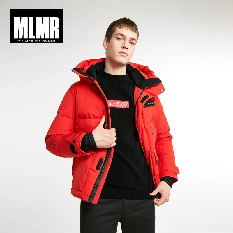 MLMR мужской короткий пуховик с капюшоном куртка парка пальто JackJones новый бренд