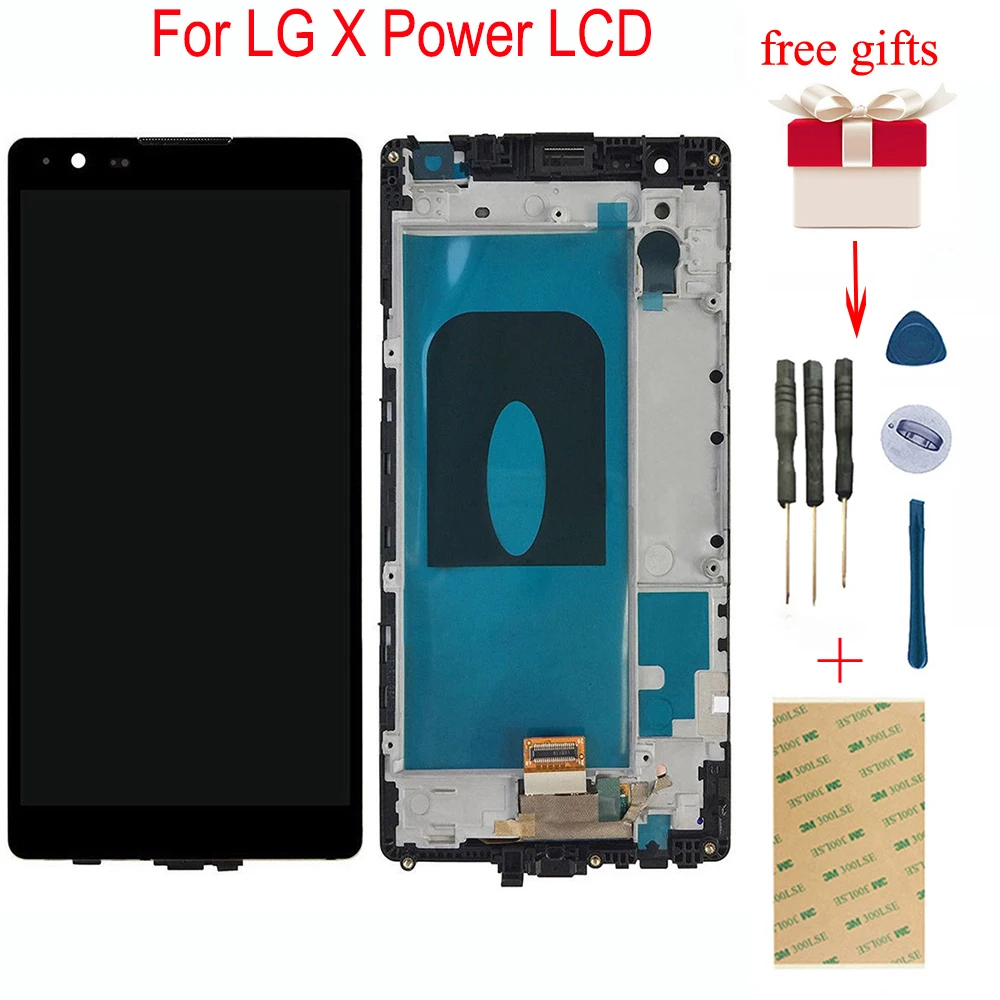 K220 LCD Screen Touch Screen Digitizer Assembly with Frame Accessory JOEMEL for LG X Power