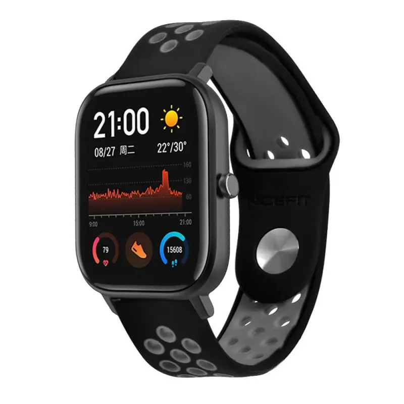 New Sport Silicone Band For Huami Amazfit GTS Two-color Breathable Sports Strap Replacement Sport Smart Watch