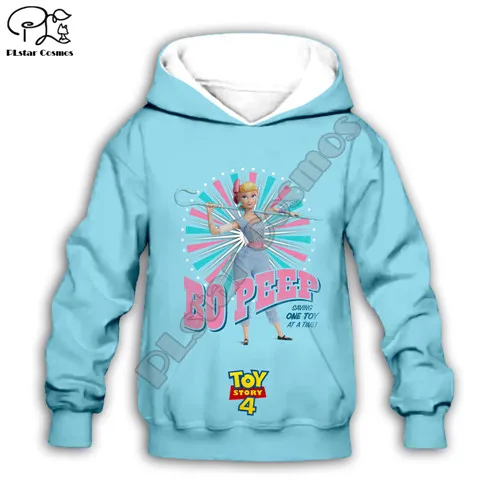 Kids hoodies Детская одежда Forky мультфильма «История игрушек», 4 BoPeep в ходящая игрушка 3d толстовки/футболка/толстовка для мальчиков Шериф Вуди мультфильм с рисунком Базза Лайтера одежда для улицы - Цвет: Kids hoodies