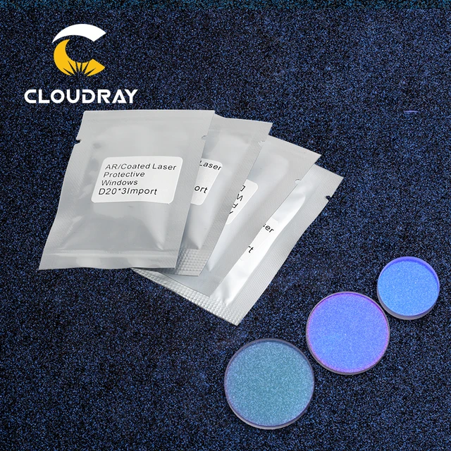 Cloudray 10Pcs Hot Sale Size Optical Laser Protective WIndows 18*2 27.9*4.1 30*5 37*7 1064nm Quartz Fused Silica for Laser Head 6