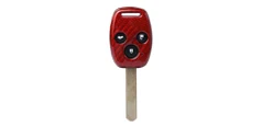 glass fiber red T-carbon 3 кнопки популярная углеродное волокно ключа автомобиля Обложка для Honda Fit Odyssey accord civic ключа оболочки автомобиля для укладки - Название цвета: glass fiber red