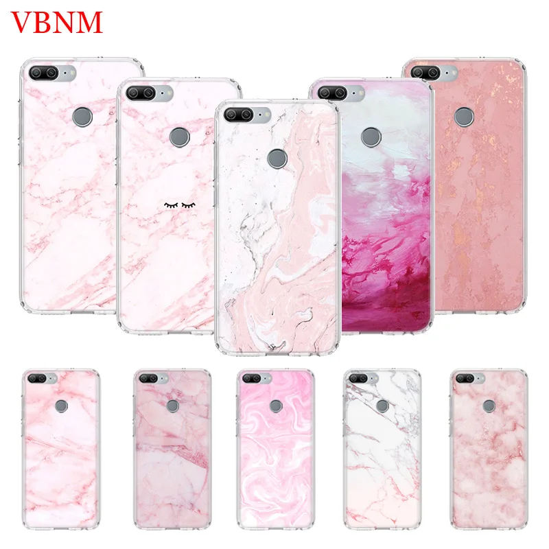 

Chic Pink Marble Cover Phone Case for Huawei Y9 Y5 Y6 Y7 2019 Honor 8X 8S 7A 7S 9 10 Lite 8A 20i V20 Coque Cases