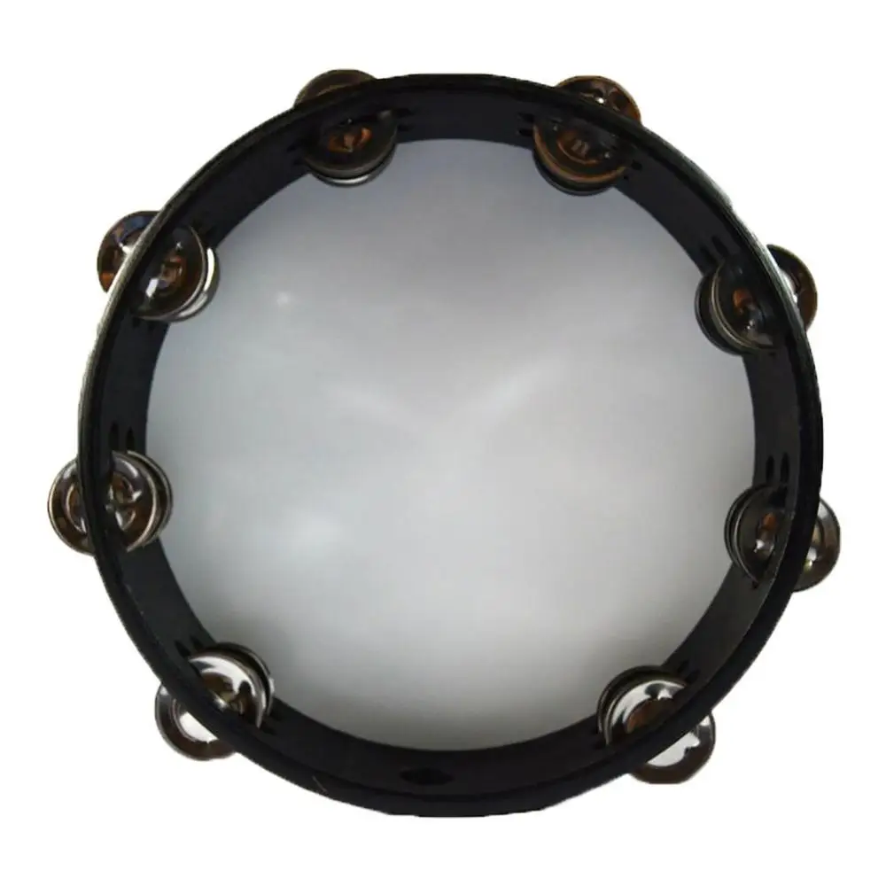 8/10 Inch Tambourine Double Row Metal Jingle Bells Percussion Music Fashion Instrument Facility Tambourine
