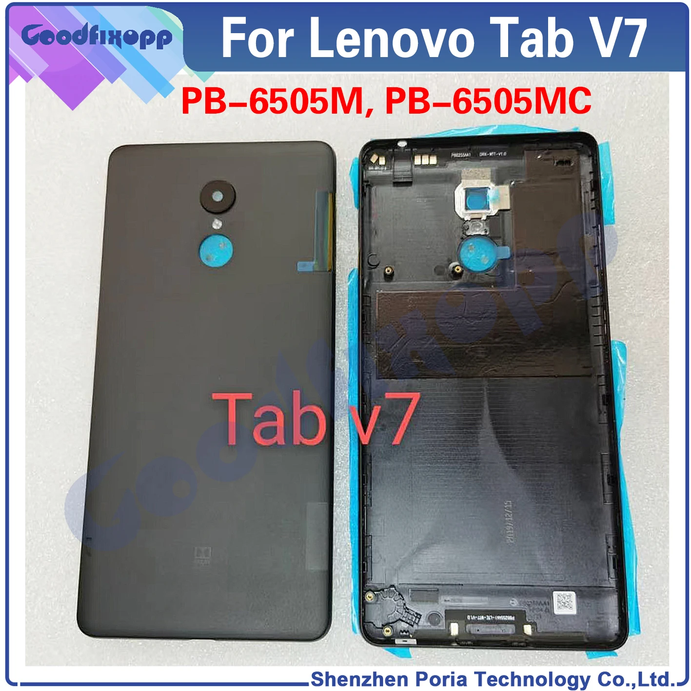 

For Lenovo Tab V7 PB-6505M PB-6505MC Battery Back Cover Rear Case Cover Rear Lid Parts Replacement