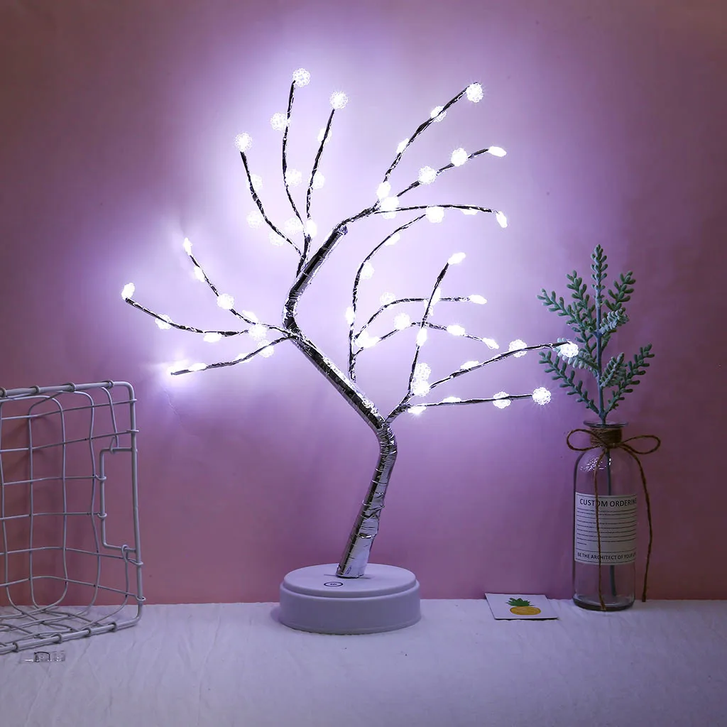 

LED Tree Lights Table Lamp Battery USB Powered Birthday Gifts Indoor Led String Light For Party Home Decoration Xmas Tree