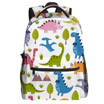 

Lovely Dinosaur Cartoon Backpack College Students Wear Resistance Laptop Backpack Book Bag Casual Sports Bags School Bag