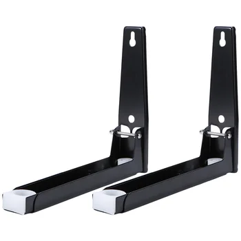 

1Pc Wall Rack Stainless Steel Holder Retractable Microwave Oven Rack Storage Rack for Kitchen Black