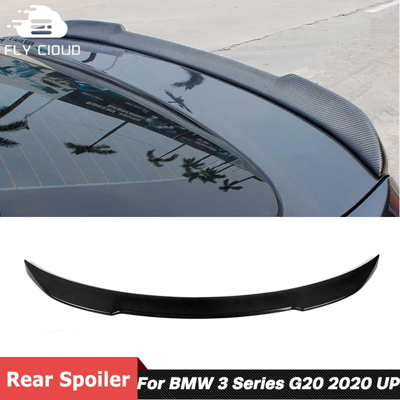 

CS Style Carbon Fiber Material Back Trunk Wing Rear Spoiler For BMW 3 Series G20 G28 Car Body Kit 2020 UP