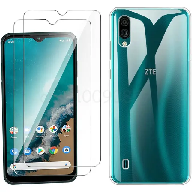 3-in-1 Glass+Silicone Cover per ZTE Blade A51 Lite Case per ZTE A5 2020 T