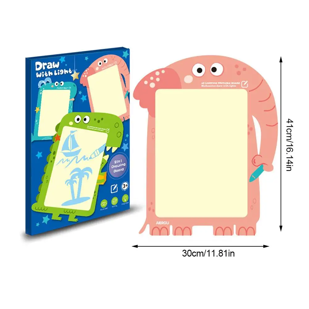 Draw With Light Fun Fluorescent Painting Board Children's Luminous Magic Graffiti Double-sided Luminous Writing Board Kid Gift