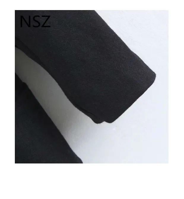 NSZ женское черное шерстяное пальто с меховым воротником Зимняя парка куртка с капюшоном толстое теплое элегантное пальто шерстяная Верхняя одежда chamarra mujer