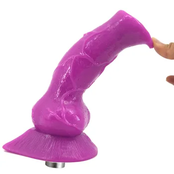 Traditional Sex Machine Attachment 3XLR Accessories Animal Wolf Dog Dildo Suction Cup Sex Love Machine For Women Man Y30 3