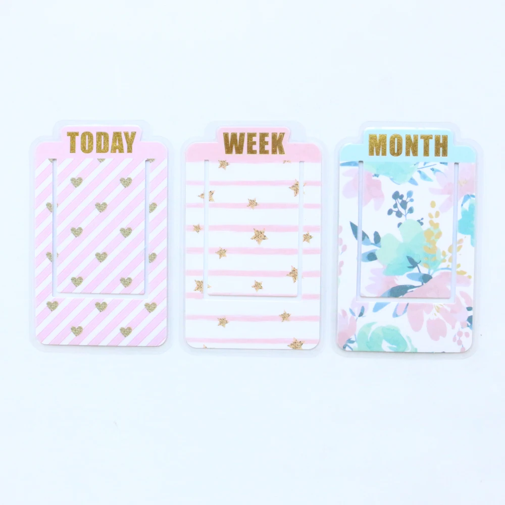 Domikee Cute kawaii gold foil index paper divider for planner notebooks school student paper bookmark tab stationery supplies