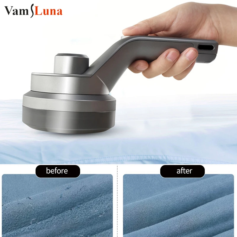 Fabric Shaver, Rechargeable Lint Remover with 6-Blades and Electrostatic Brush, Effectively  Fuzz for Clothes, Sweater, Wool