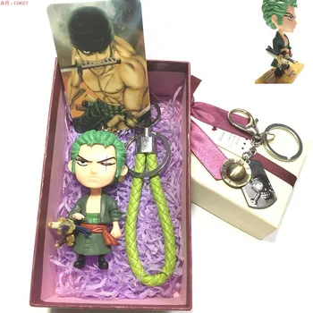 

One Piece Key Chains Luffy Choba Sorron Doll Key Chain School Bag Pendant Car Charm Key Ring Fan Collection Memorial Gift Box