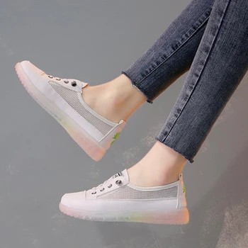 

Women Sneakers White Fashion Tenis Women Casual Shoes 2020 Spring Flats Summer shoes Women Shoes Breathable Low Top White Shoes
