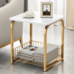 Mesa de centro pequeña para el hogar, mesita de esquina Simple multifuncional, moderna y creativa, de lujo