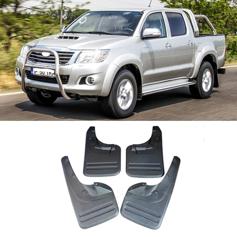 4pcs//set Mud Flaps Splash Guard Mudguard Fender For Toyota Hilux Vigo 2006-2014