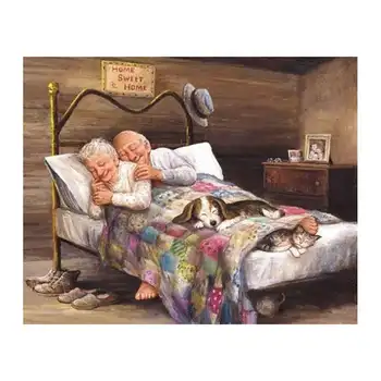 

Full Diy 5D Diamond Painting Old Couple Stitch Diamond Embroidery Patterns Rhinestones Diamond