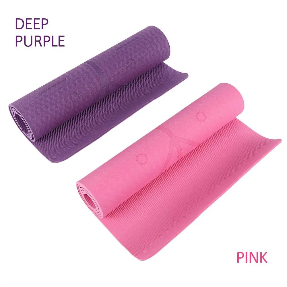 

6MM TPE Yoga Mats 183*61CM Anti-slip Blanket Gymnastic Sport Health Indoor Lose Weight Fitness Exercise Pad Women Sport Yoga Mat