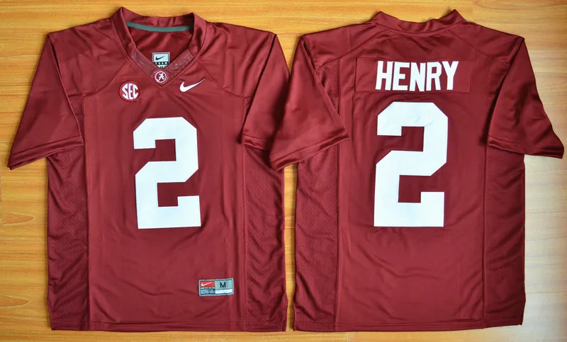 Синий Stitiched, Alabama Crimson Tide, Derrick Henry для мужской Джерси - Цвет: Синий