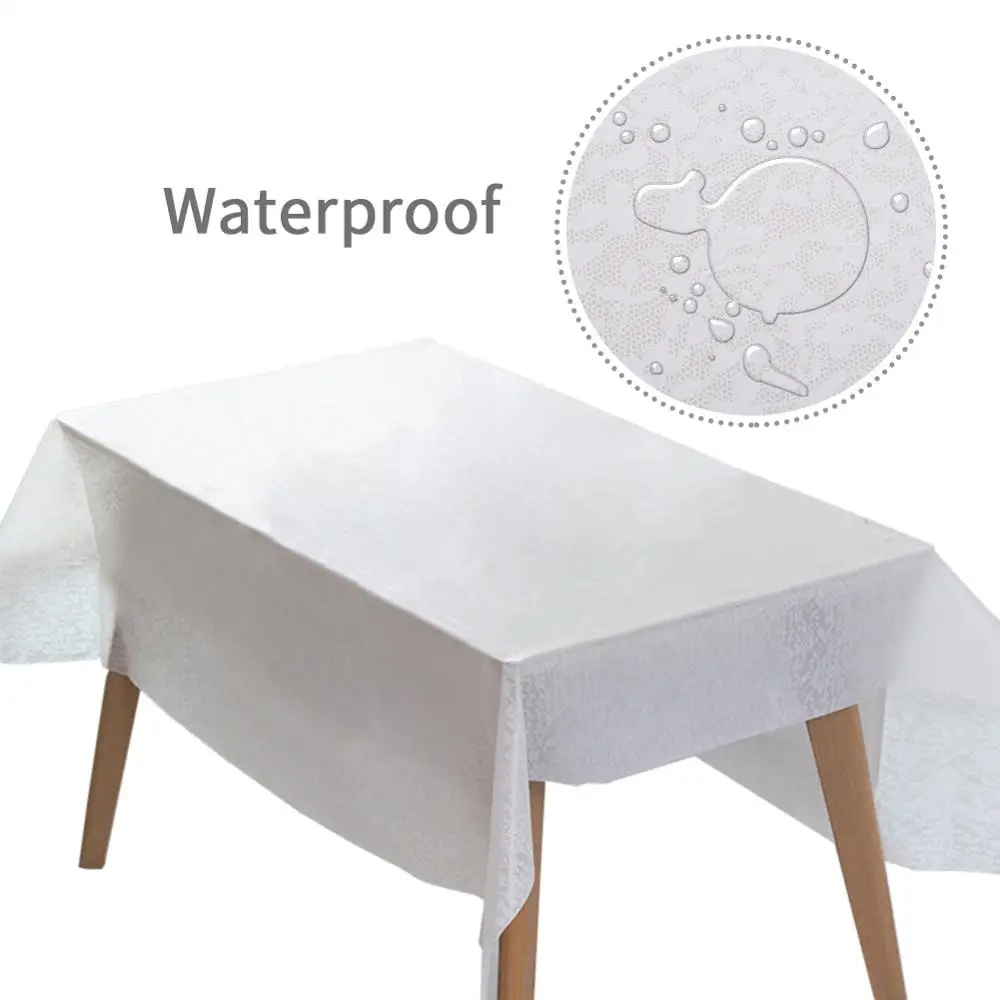 

2 Pcs Disposable Tablecloth Waterproof Tablecloths For Rectangle Table Oilproof Rectangular Table Cover For Wedding Party 180cm