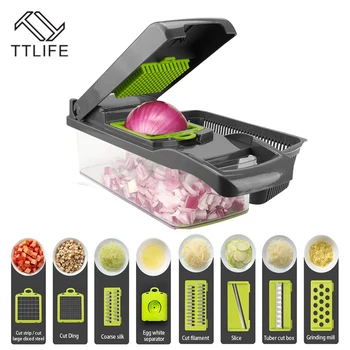 

Vegetable Cutter Multifunctional Mandoline Slicer Fruit Potato Peeler Carrot Grater Kitchen Accessories Basket Vegetable Slicer