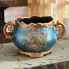 European Ceramic Crafts Decoration Living Room Desktop Flower Arrangement Vase Dining Table Entrance Vase Home Decorations 4