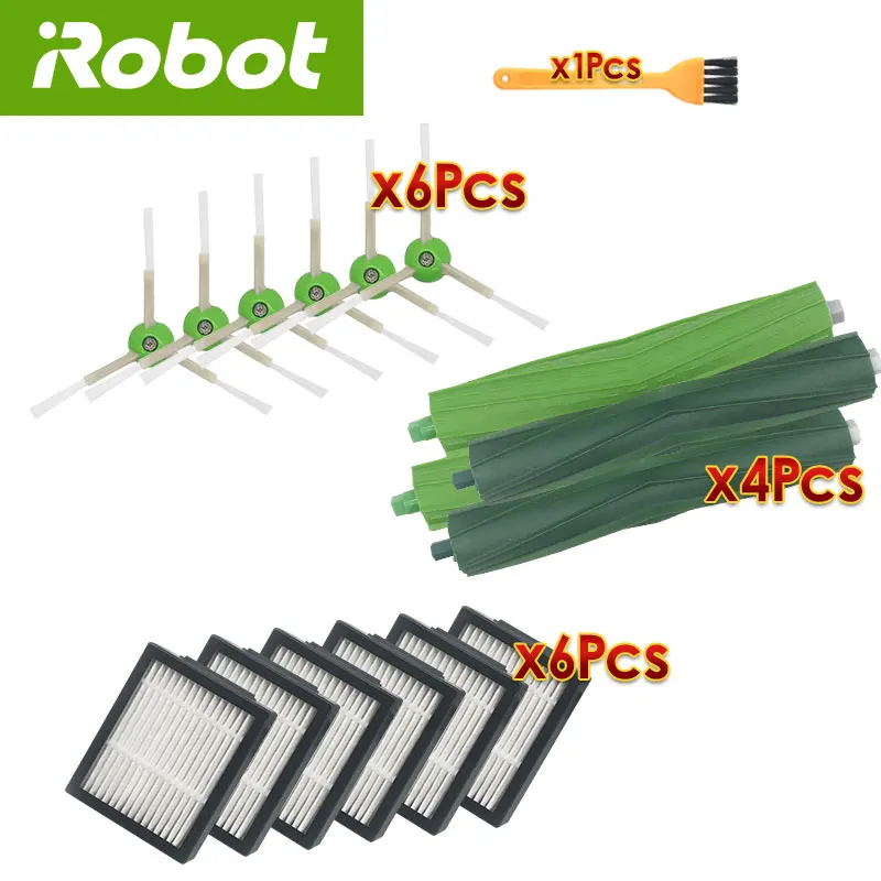 Accesorios de repuesto para iRobot Roomba i7 plus E5 E6, aspiradora robot, filtro Hepa, cepillo, Rollo, piezas de repuesto para barrer