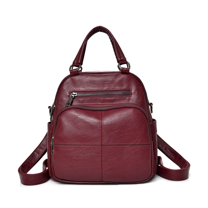 

Fashion Sheepskin Joint WOMEN'S Bag 2018 New Style Multi-functional Backpack Elegant Versatile WOMEN'S Backpack Handbag