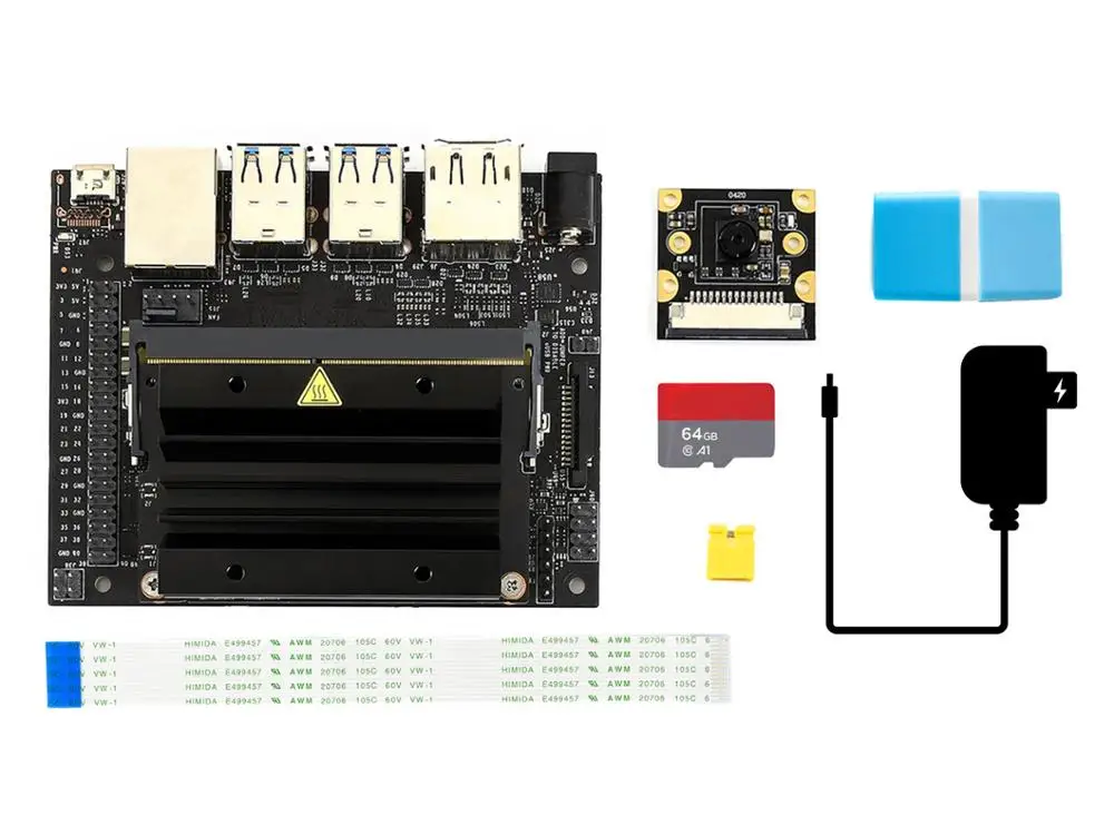 NVIDIA Jetson Nano Developer Kit AI development Package with 64GB Micro SD Card Camera 7