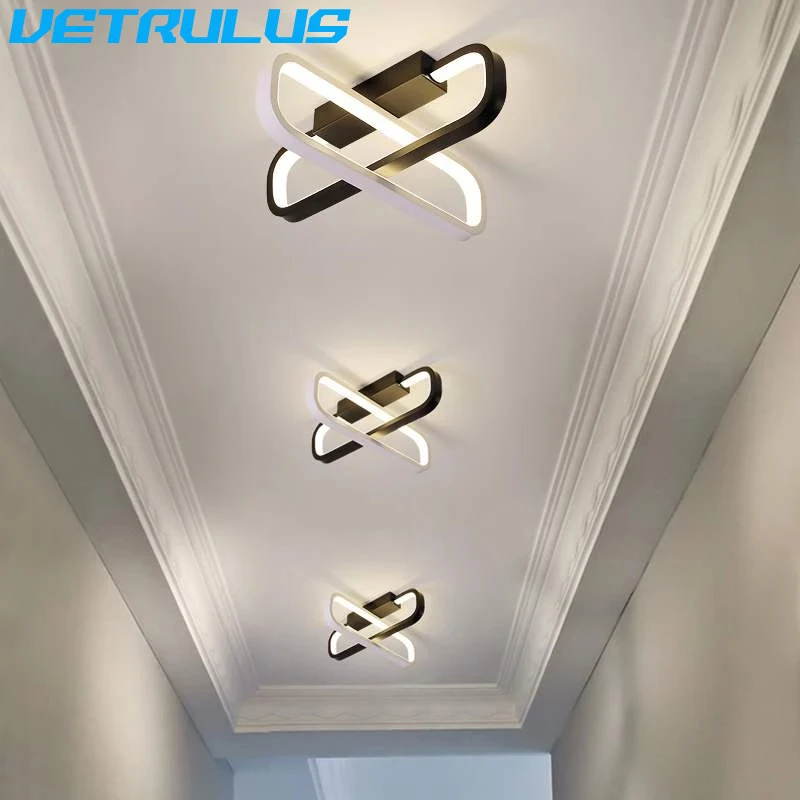 

Nordic LED Ceiling Light Bedroom Balcony Modern Acrylic Lamp Home Double Layer Circular Decoration Lighting Fixture Lunar Eclips