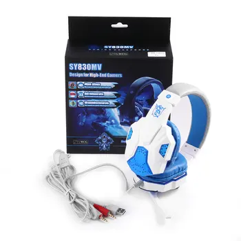 

SY830MV Lightweight Sound Effect Gaming Headphone Headset audio Auriculares With Mic &LED For PS4 PC Gamer Supper Bass
